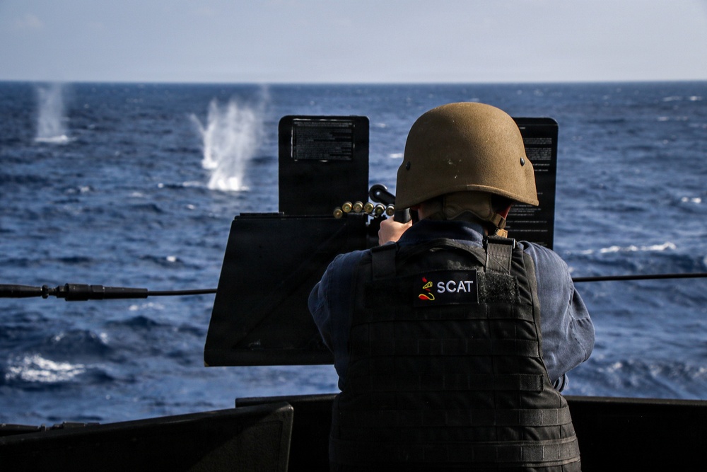 Frank E. Petersen Jr. conducts live-fire exercise