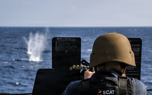 Frank E. Petersen Jr. conducts live-fire exercise