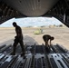 Airmen from the 113th Contingency Response Squadron transport cargo for Exercise Sentry Aloha