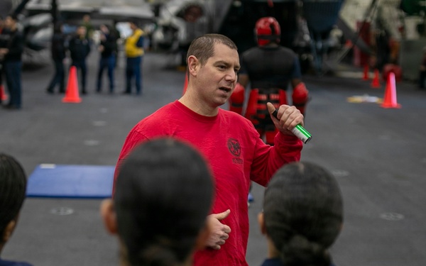 USS Tripoli Sailors Go Through the Non-Lethal Weapons Course