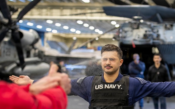 USS Tripoli Sailors Go Through the Non-Lethal Weapons Course