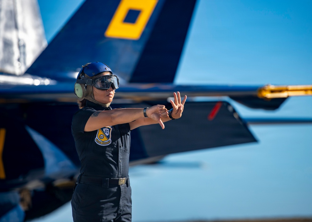 The U.S. Navy Flight Demonstration Squadron, the Blue Angels Perform at MCAS Kaneohe Bay