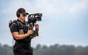 The U.S. Navy Flight Demonstration Squadron, the Blue Angels perform at the Golden Isles Air Show