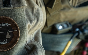 U.S. Marines with Marine Light Attack Helicopter Squadron (HMLA) 167 conducts simulated casualty evacuations