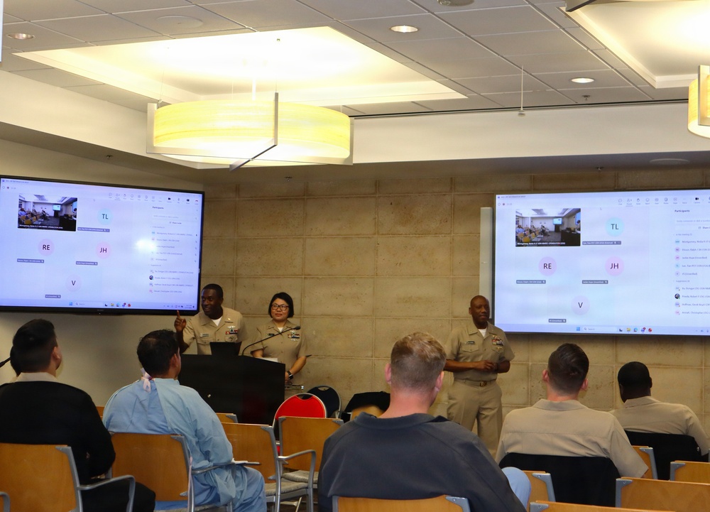 NMRTC Camp Pendleton leaders provide staff with Navy Medicine Commissioning Brief