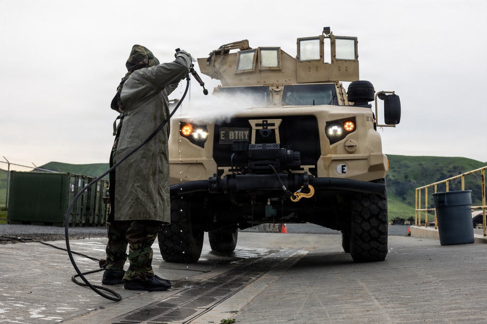 U.S. Marines with 1st Marine Division and 1st MLG conduct CBRN training