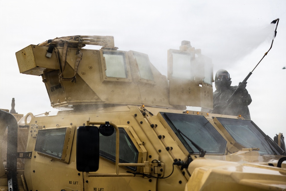 U.S. Marines with 1st Marine Division and 1st MLG conduct CBRN training