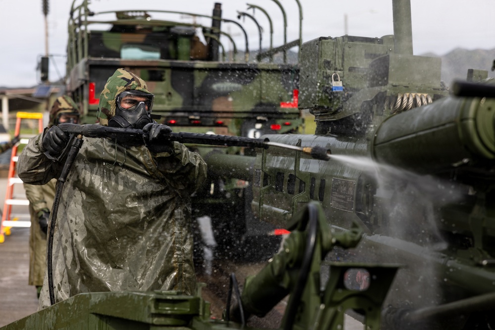 U.S. Marines with 1st Marine Division and 1st MLG conduct CBRN training