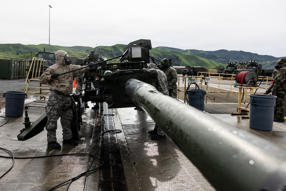 U.S. Marines with 1st Marine Division and 1st MLG conduct CBRN training