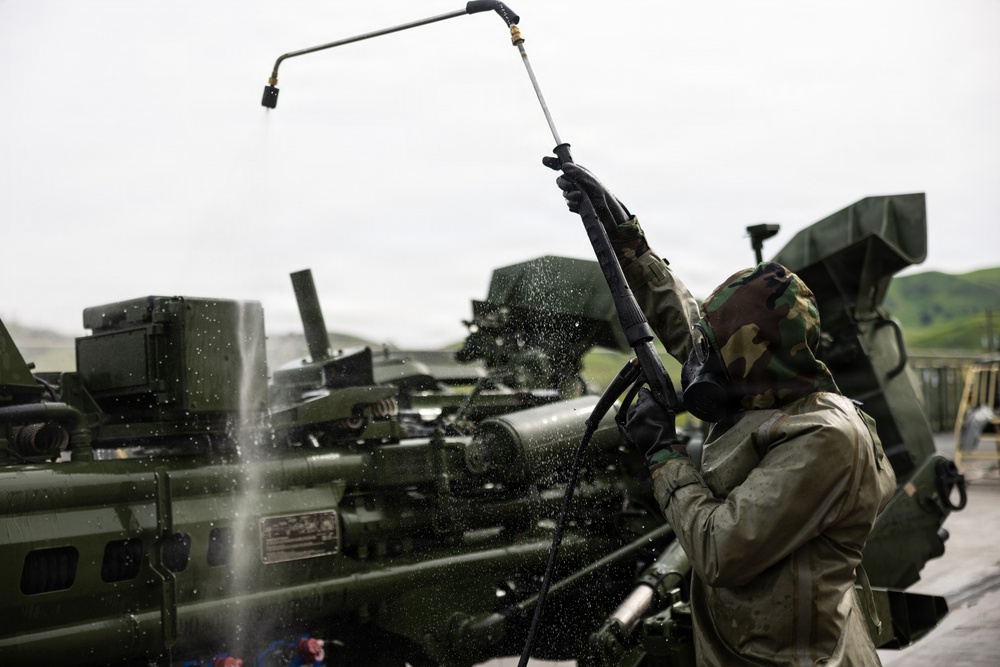 U.S. Marines with 1st Marine Division and 1st MLG conduct CBRN training