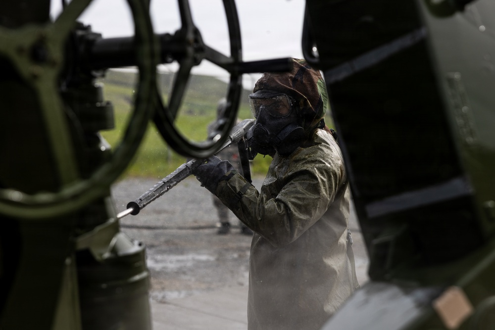 U.S. Marines with 1st Marine Division and 1st MLG conduct CBRN training