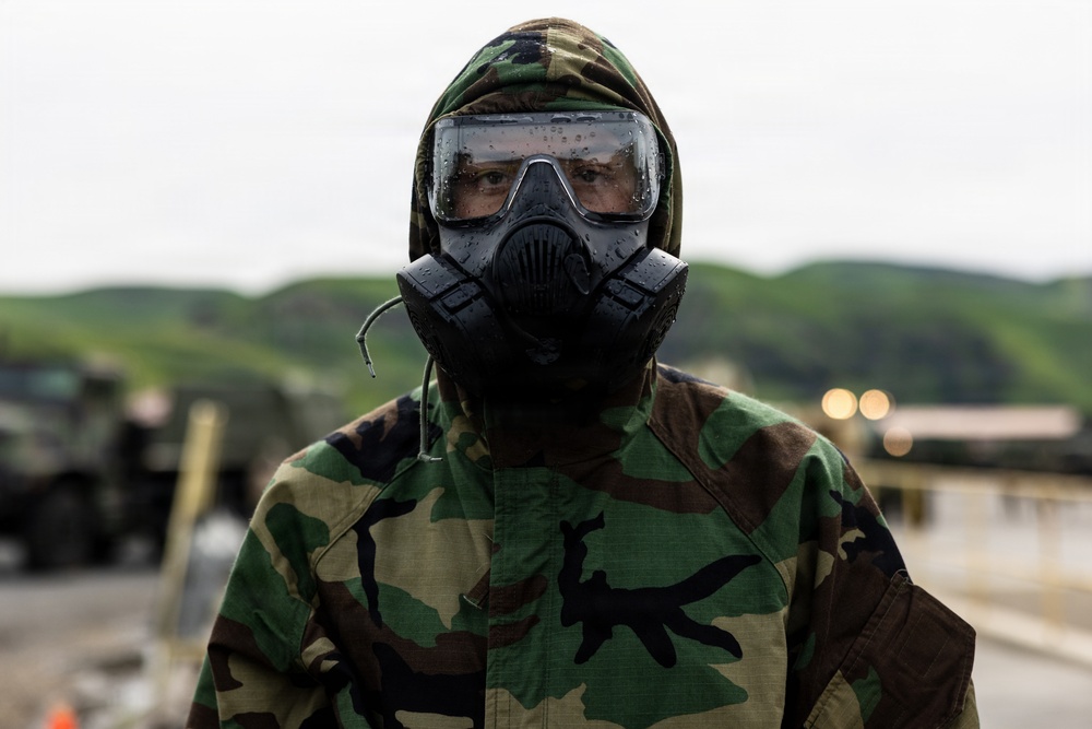 U.S. Marines with 1st Marine Division and 1st MLG conduct CBRN training
