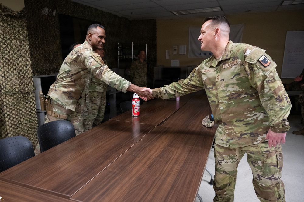 CMSgt. Moore, ANG Command Chief visits 156th Wing
