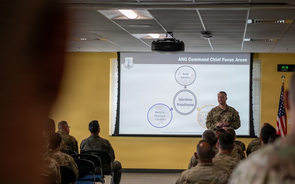 CMSgt. Moore, ANG Command Chief visits 156th Wing