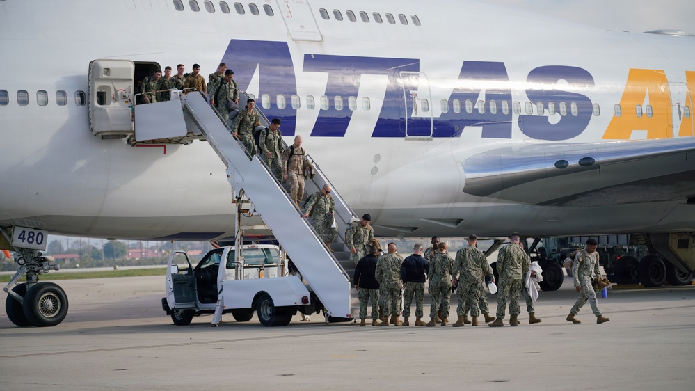 NMCB 4 Seabees Advance Party Comes Home