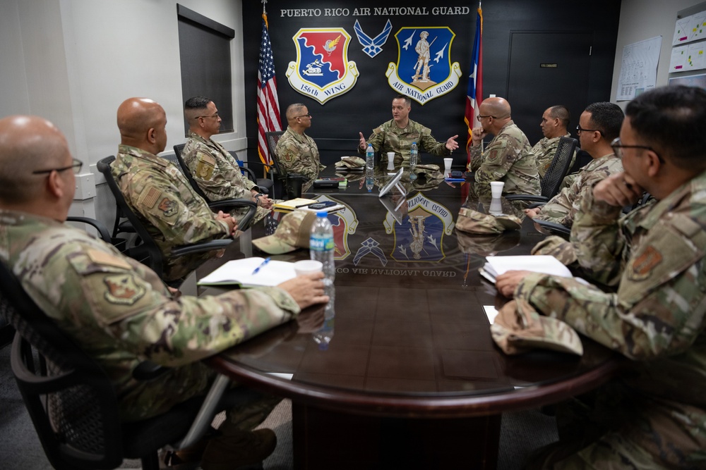 CMSgt Moore ANG Command Chief visits 156th Wing