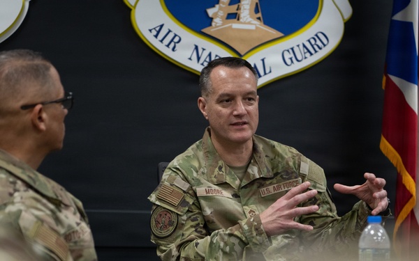 CMSgt Moore ANG Command Chief visits 156th Wing