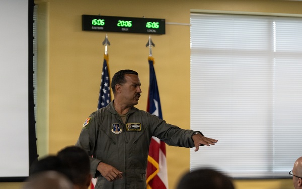 CMSgt Moore ANG Command Chief visits 156th Wing