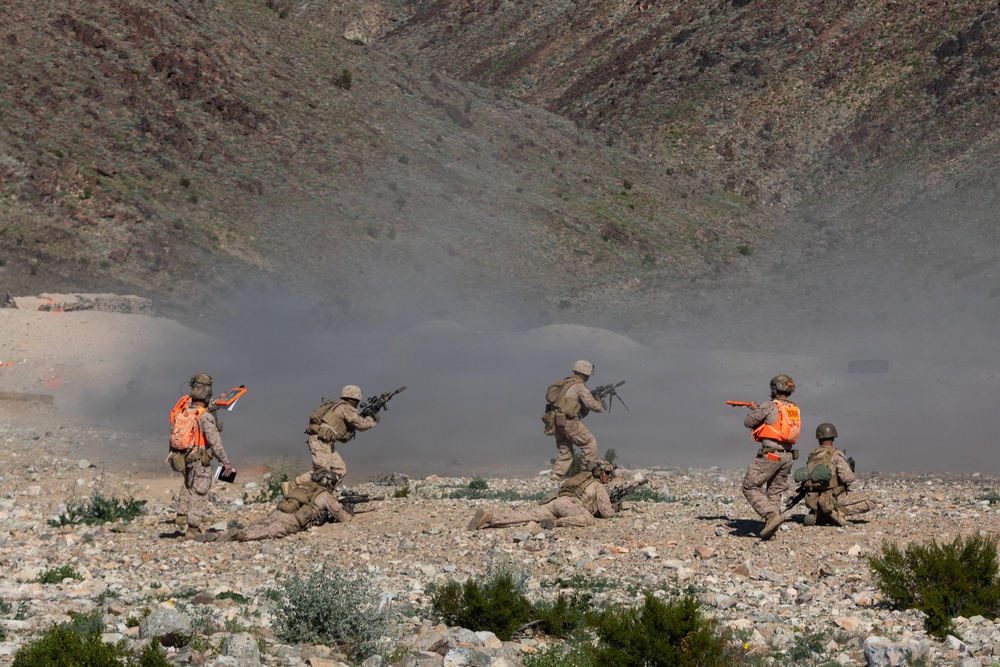 U.S. Marines with 3rd Bn, 7th Marines conduct platoon assault during SLTE