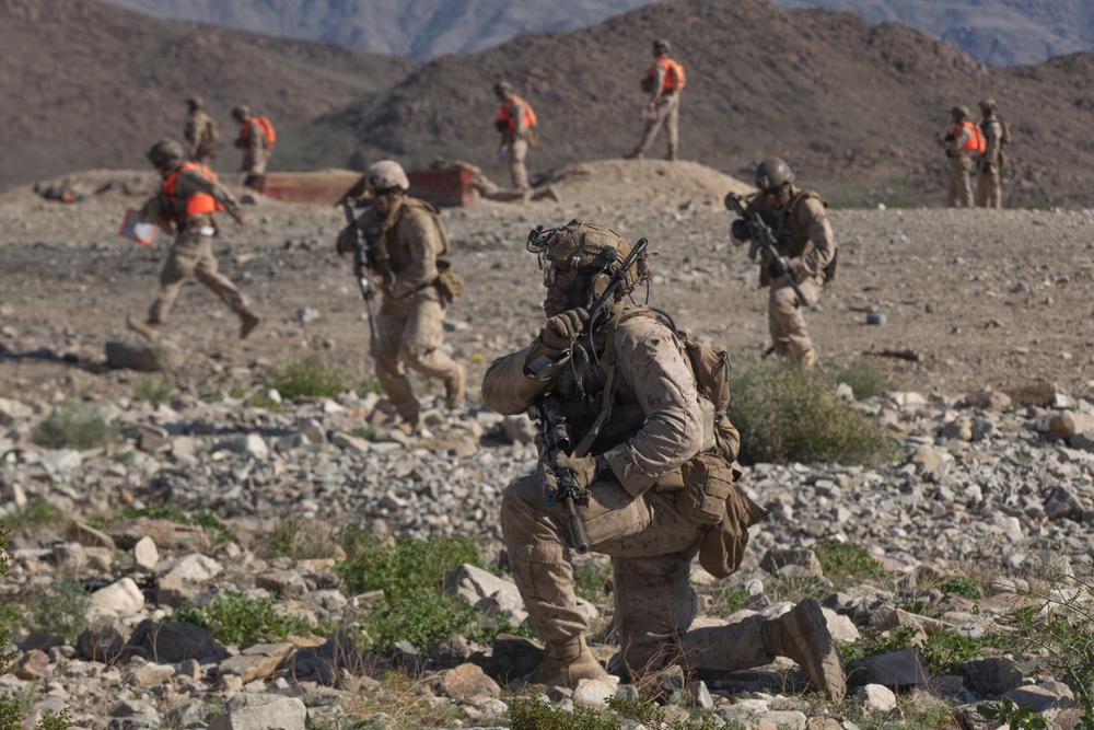 U.S. Marines with 3rd Bn, 7th Marines conduct platoon assault during SLTE