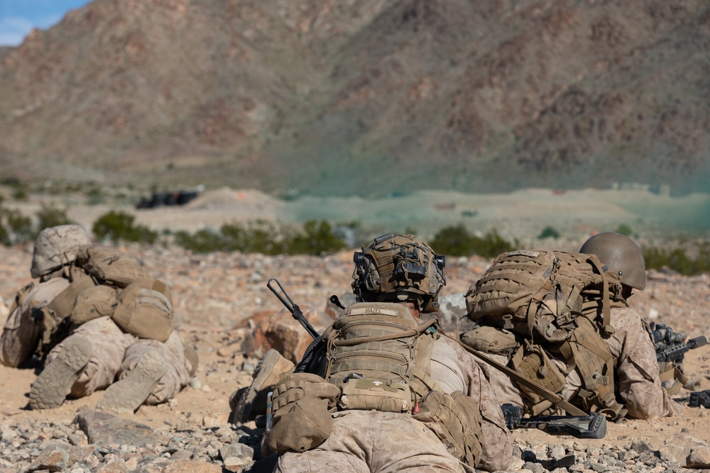 U.S. Marines with 3rd Bn, 7th Marines conduct platoon assault during SLTE