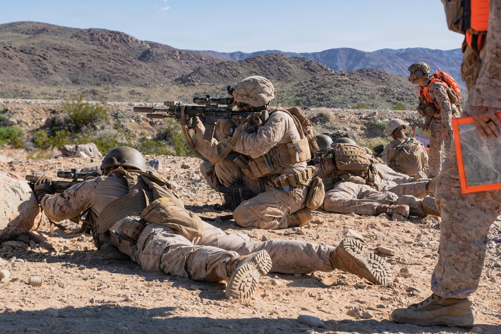 U.S. Marines with 3rd Bn, 7th Marines conduct platoon assault during SLTE