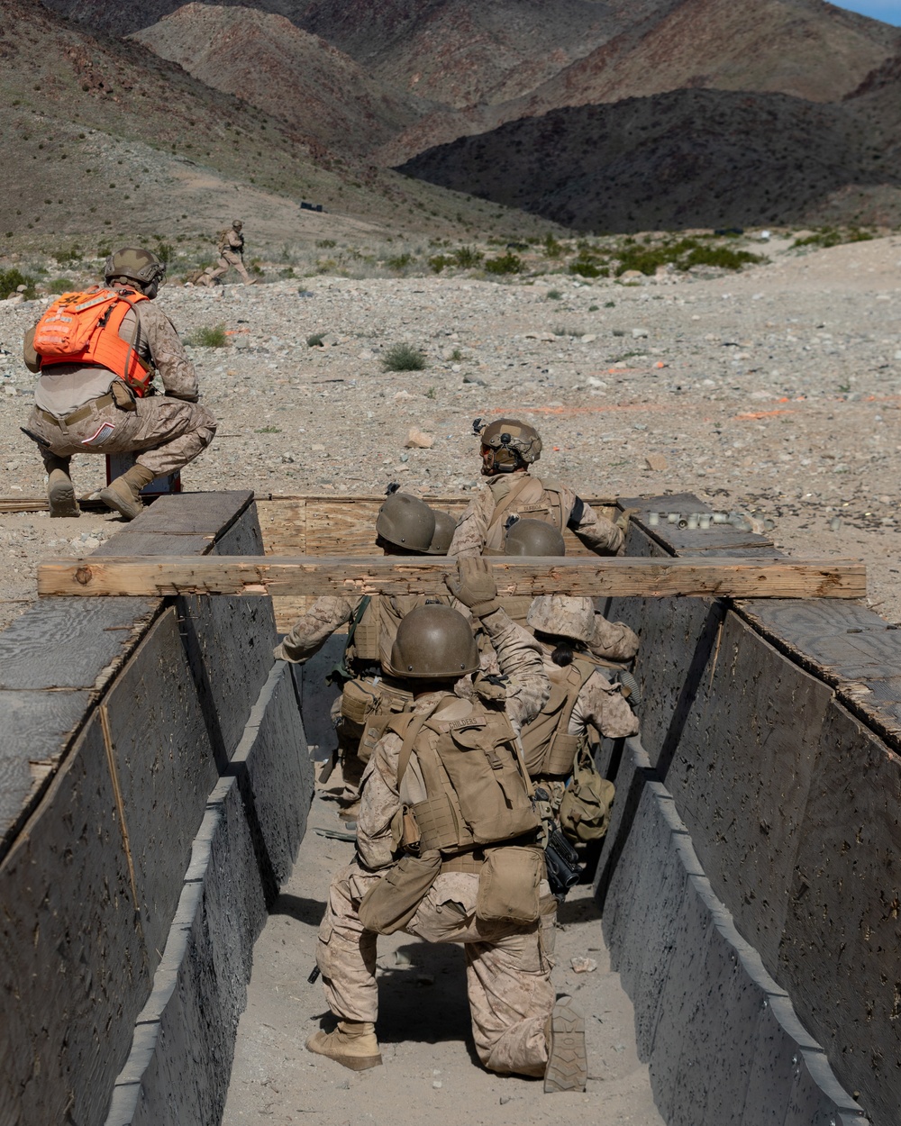 U.S. Marines with 3rd Bn, 7th Marines conduct platoon assault during SLTE