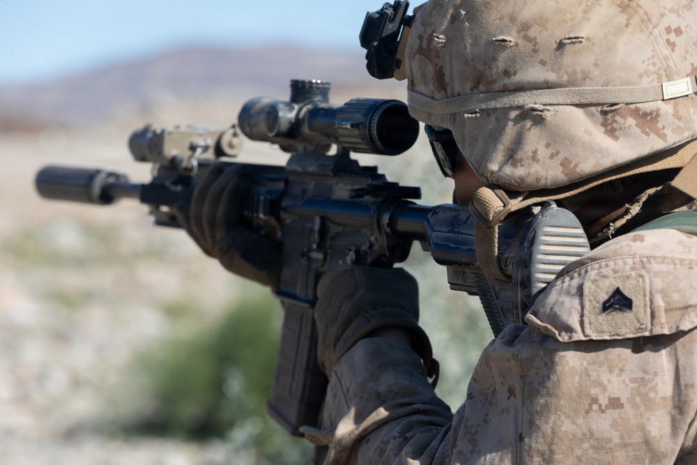 U.S. Marines with 3rd Bn, 7th Marines conduct platoon assault during SLTE