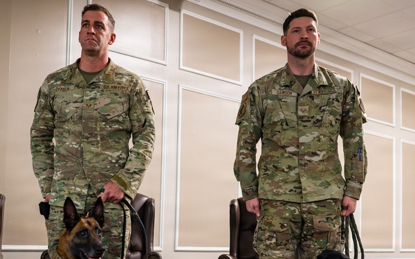 20 SFS Honors Retiring Military Working Dogs