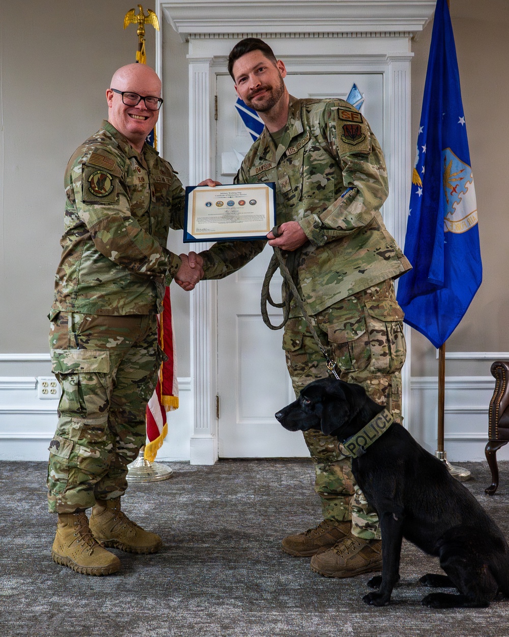 20 SFS Honors Retiring Military Working Dogs