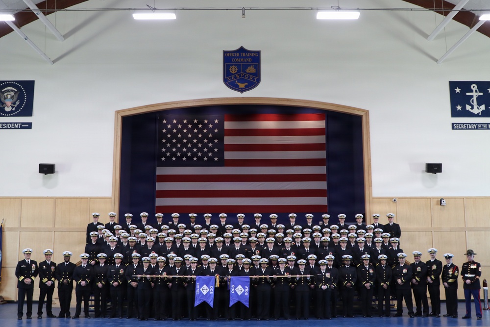 U.S. Navy Rear Admiral Robert Nowakowski, Deputy Commander, Naval Education and Training Command, visits Officer Training Command Newport (OTCN)