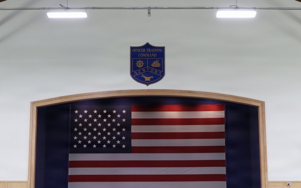 U.S. Navy Rear Admiral Robert Nowakowski, Deputy Commander, Naval Education and Training Command, visits Officer Training Command Newport (OTCN)