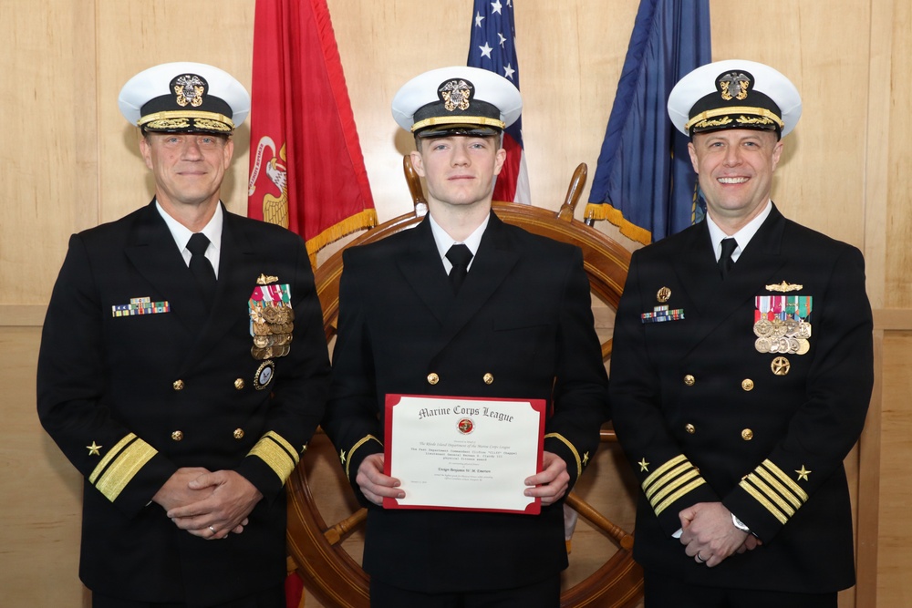 U.S. Navy Rear Admiral Robert Nowakowski, Deputy Commander, Naval Education and Training Command, visits Officer Training Command Newport (OTCN)