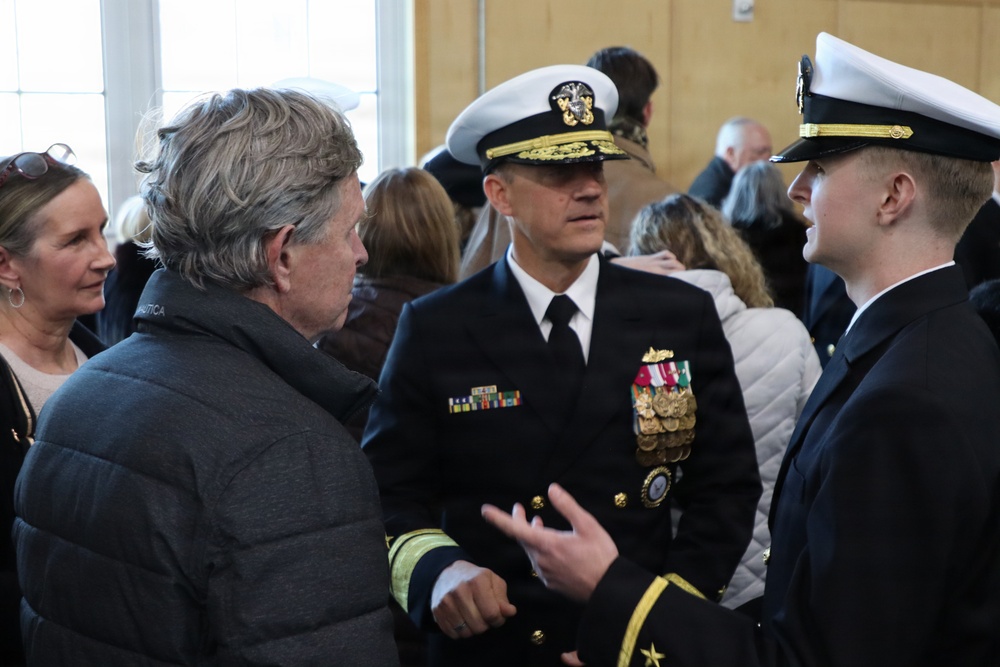 U.S. Navy Rear Admiral Robert Nowakowski, Deputy Commander, Naval Education and Training Command, visits Officer Training Command Newport (OTCN)