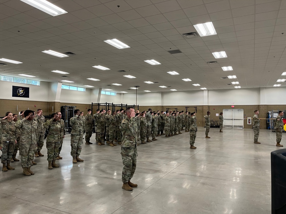 164th ADA Headquarters and Headquarters Battery conducts change of command ceremony
