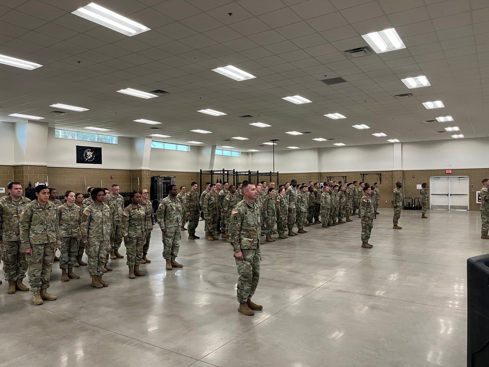 164th ADA Headquarters and Headquarters Battery conducts change of command ceremony