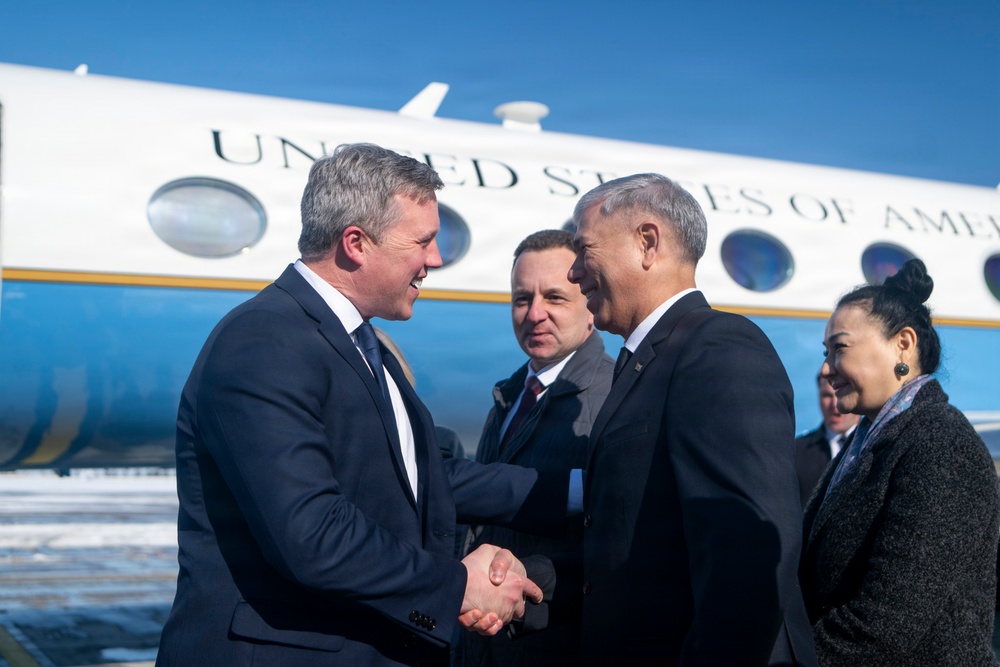 Secretary of the Army, Hon. Dan Driscoll, and Hon. Sergio Gor, U.S. Special Envoy, meet with members of the Ministry of Defense of Turkmenistan in Ashgabat, Turkmenistan.