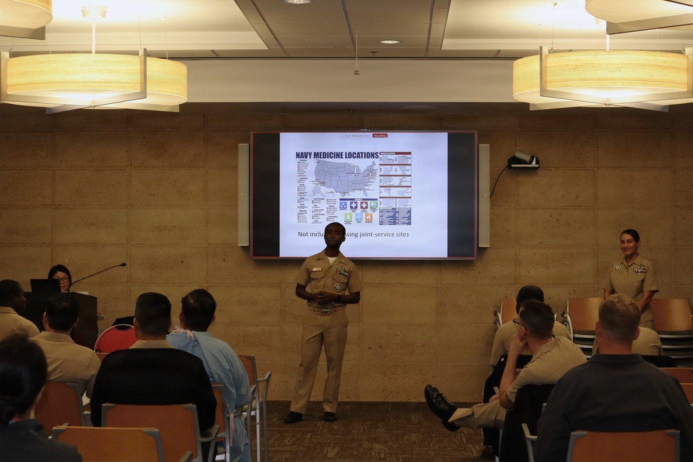 NMRTC Camp Pendleton leaders provide staff with Navy Medicine Commissioning Brief