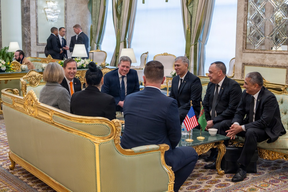 Secretary of the Army, Hon. Dan Driscoll, and Hon. Sergio Gor, U.S. Special Envoy, meet with members of the Ministry of Defense of Turkmenistan in Ashgabat, Turkmenistan.