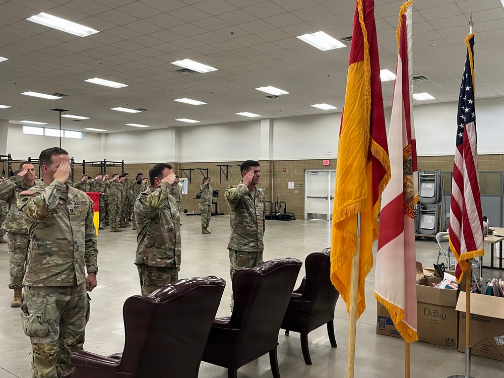 164th ADA Headquarters and Headquarters Battery conducts change of command ceremony
