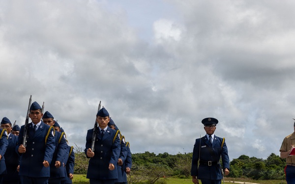 Marines volunteer for the 3rd annual JROTC drill competition