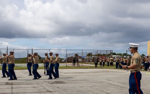 Marines volunteer for the 3rd annual JROTC drill competition