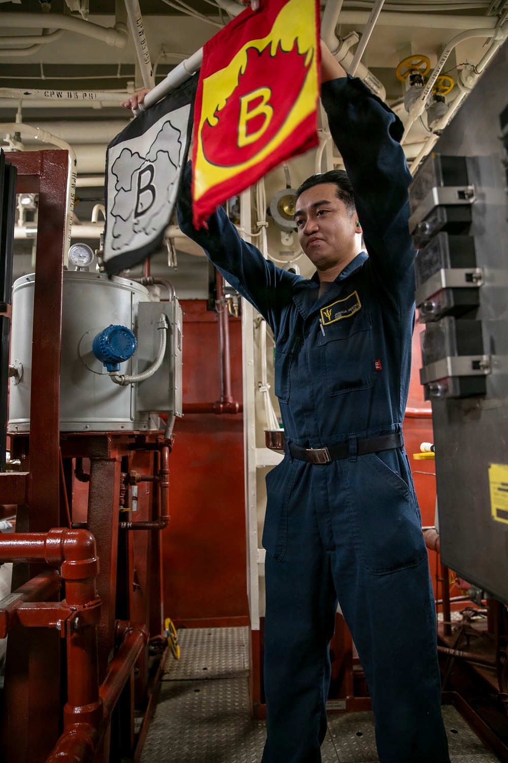 USS Tripoli Conducts a Main Space Fire Drill