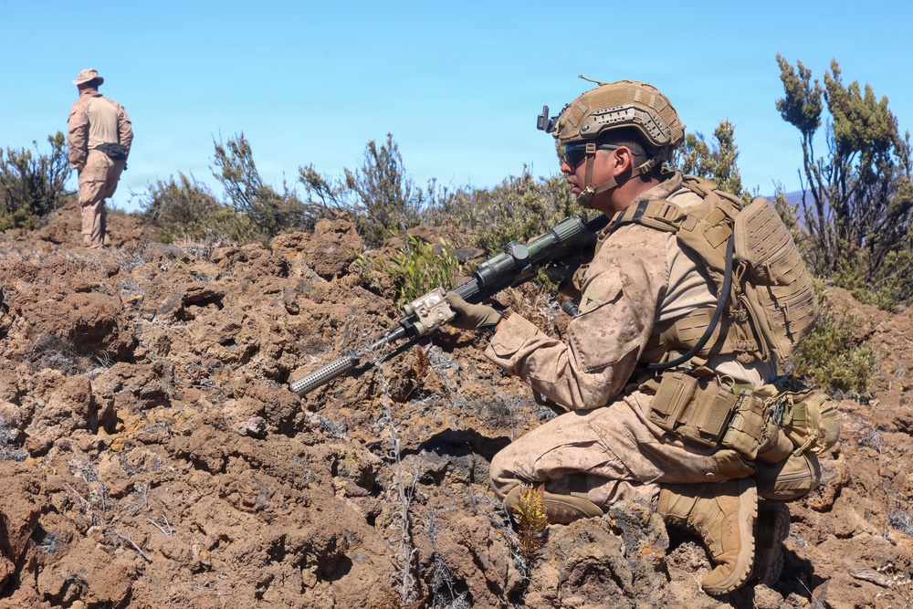 3rd LCT Marines conduct a squad attack rehearsal