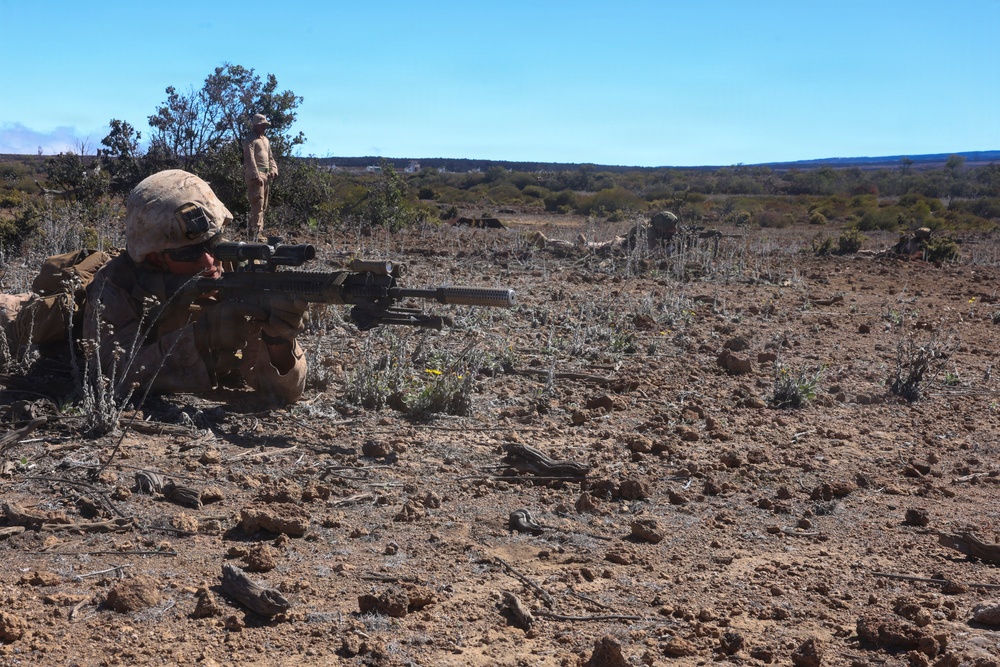 3rd LCT Marines conduct a squad attack rehearsal