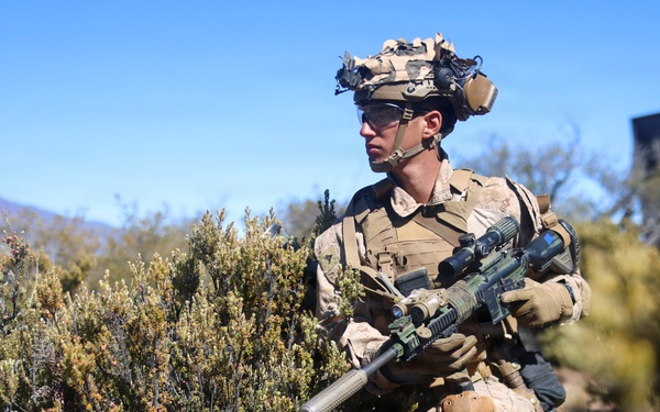 3rd LCT Marines conduct a squad attack rehearsal