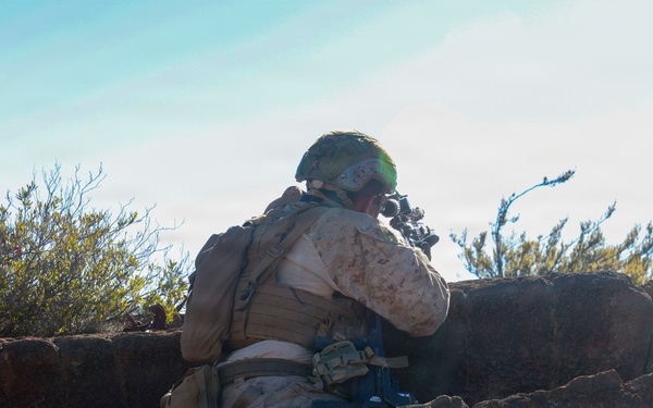 3rd LCT Marines conduct a squad attack rehearsal