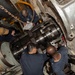 Maintenance conducted in USS Blue Ridge's engine room