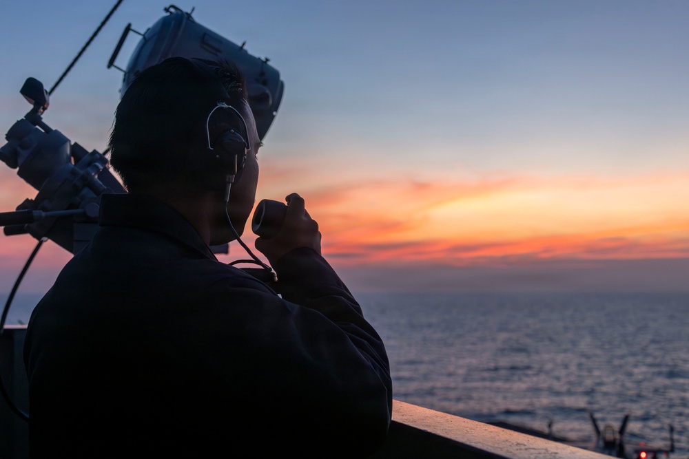 Abraham Lincoln stands watch