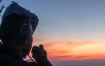 Abraham Lincoln stands watch